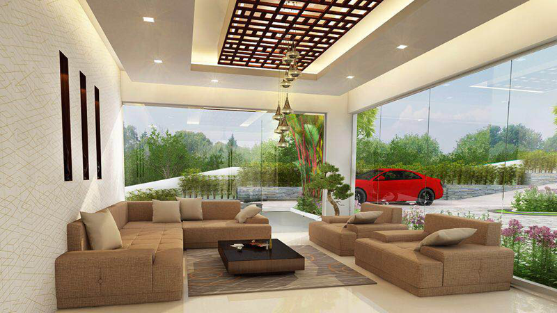 Luxurious and spacious living room